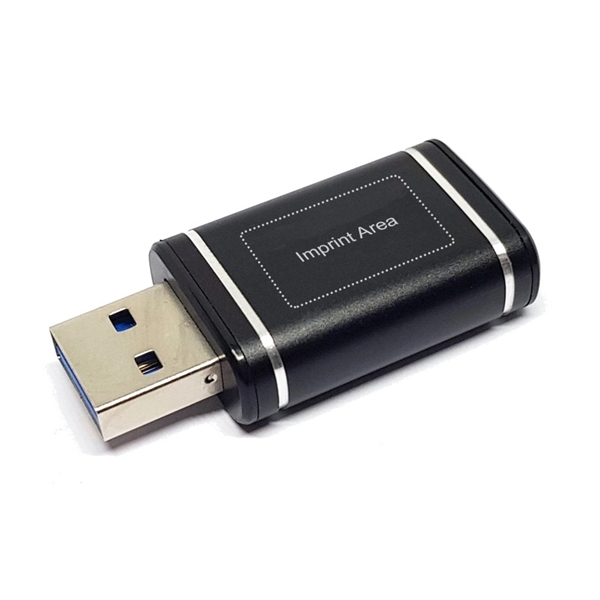 1.69" x .83" x .39" metal USB data protector prevents unwanted... from ASI 37218 Athena Promo (tm)