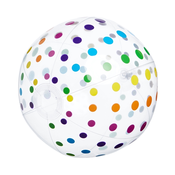 16" inflatable beach ball with polka dot design.... from ASI 63549 Jornik Manufacturing Corp / Jornik