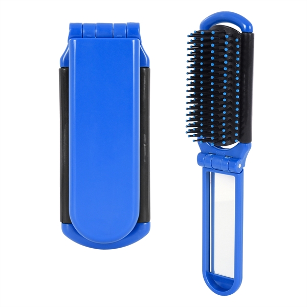 Folding brush and mirror.... from ASI 61125 Hit Promotional Products / Hit®