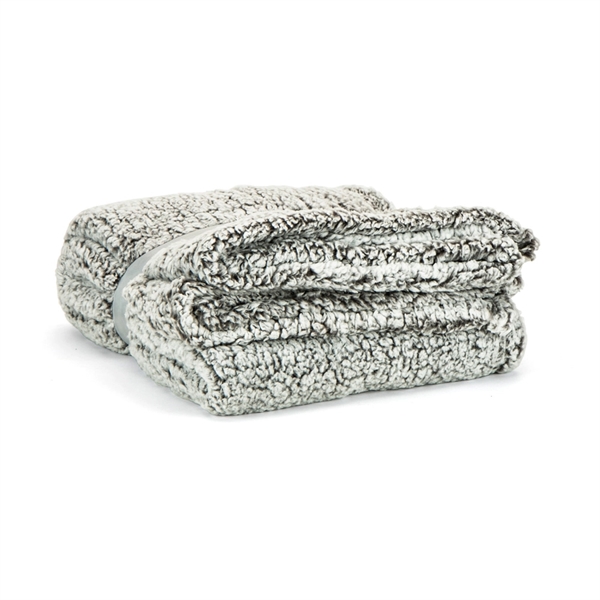 50" x 60" Sherpa blanket packaged with gray ribbon.... from ASI 88060 Snugz/USA Inc / Sweda®