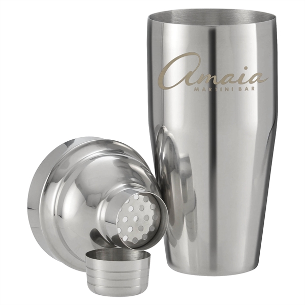 25 oz. stainless steel martini shaker with stainless steel cap, strainer... from ASI 71920 Moderne Glass Company Inc