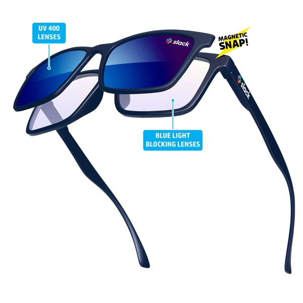 Quality PC Duo Frame Sunglasses with mirrored UV400 impact resistant PC... from ASI 57371 Eyevertising