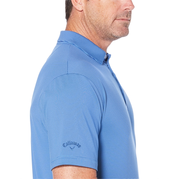 Fine Line Stripe Polo UPF 50 with Self fabric collar with... from ASI 38120 Ball Pro / Diversified Quality Kitchenware