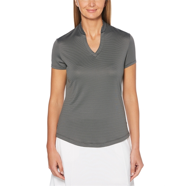 Ladies Fine Line Stripe Polo UV Repel technology keeps skin safe... from ASI 38120 Ball Pro / Diversified Quality Kitchenware