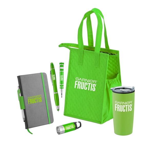 Gift set with insulated cooler tote, notebook set, ballpoint pen with... from ASI 88060 Snugz/USA Inc / Sweda®