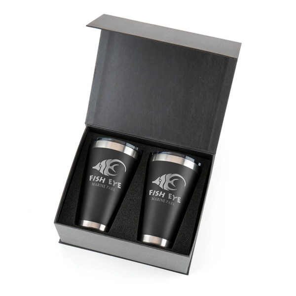 Tumbler gift set with two 16-ounce double wall insulated stainless steel... from ASI 88060 Snugz/USA Inc / Sweda®
