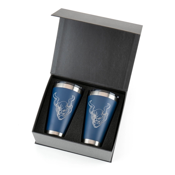 Tumbler gift set with two 16-ounce double wall insulated stainless steel... from ASI 88060 Snugz/USA Inc / Sweda®