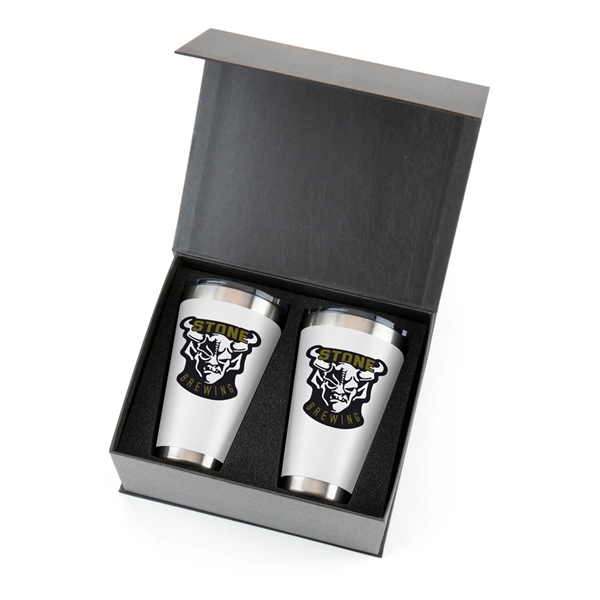 Tumbler gift set with two 16-ounce double wall insulated stainless steel... from ASI 88060 Snugz/USA Inc / Sweda®