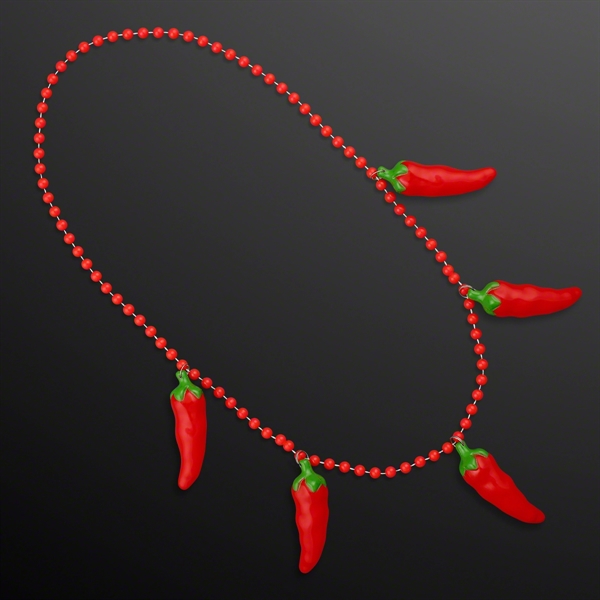 5-Charm Chili Pepper Necklace (NON-Light Up); Blank Pricing... from ASI 34194 ALightPromos