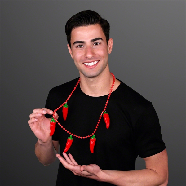 5-Charm Chili Pepper Necklace (NON-Light Up); Blank Pricing... from ASI 34194 ALightPromos