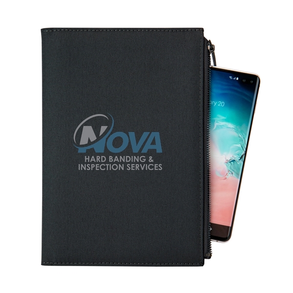80-page lined notebook with 600 denier cover, large zipper pocket, pen... from ASI 88060 Snugz/USA Inc / Sweda®