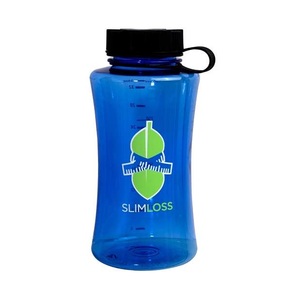 8.5" x 3.875" 34-ounce plastic sports bottle with imprinted measurements, screw-on... from ASI 62088 IDProductsource
