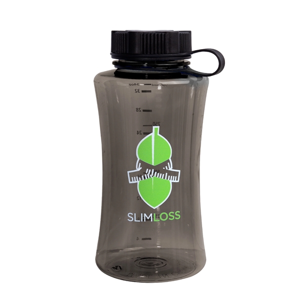 8.5" x 3.875" 34-ounce plastic sports bottle with imprinted measurements, screw-on... from ASI 62088 IDProductsource