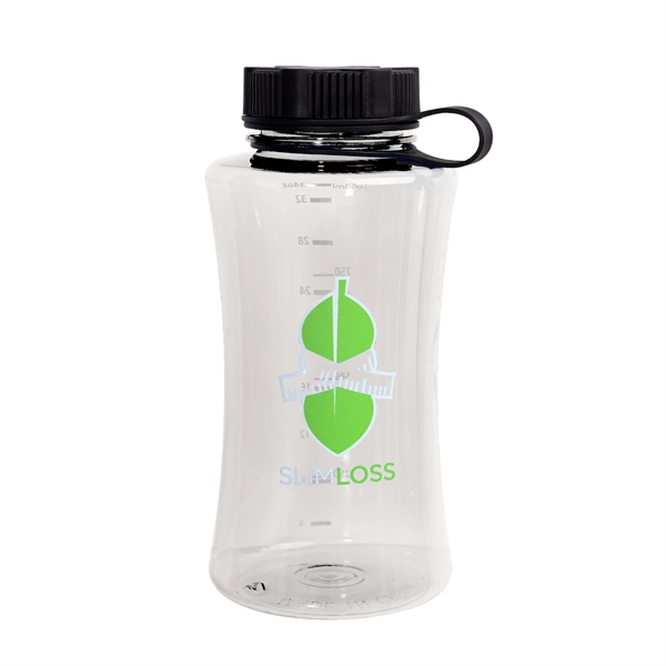 8.5" x 3.875" 34-ounce plastic sports bottle with imprinted measurements, screw-on... from ASI 62088 IDProductsource