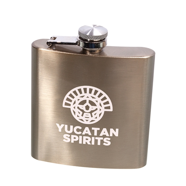 6-ounce stainless steel hip flask with single wall insulation.... from ASI 62088 IDProductsource