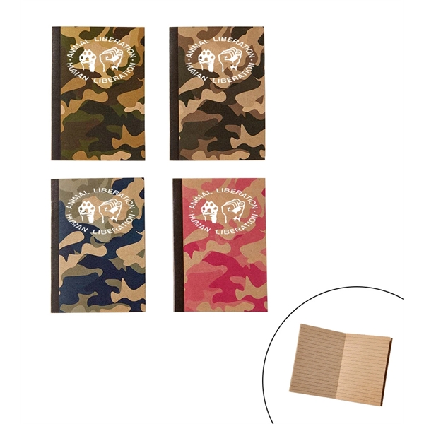 3.5" x 5" miniature Kraft notebooks with camouflage cover in assorted... from ASI 63549 Jornik Manufacturing Corp / Jornik