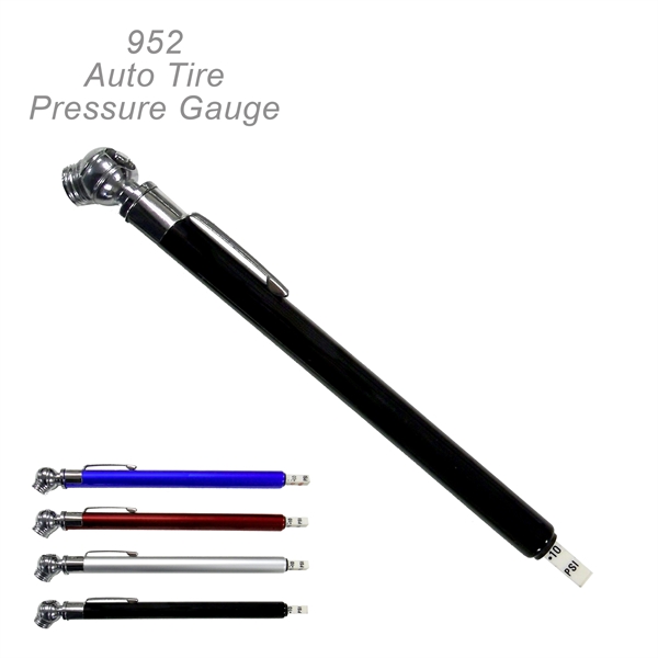 Auto tire pressure gauge, aluminum barrel.- Ready Inventory In New Jersey... from ASI 45100 Chulani Promotional Products, Inc / Competitive Edge Innovations/Chulani