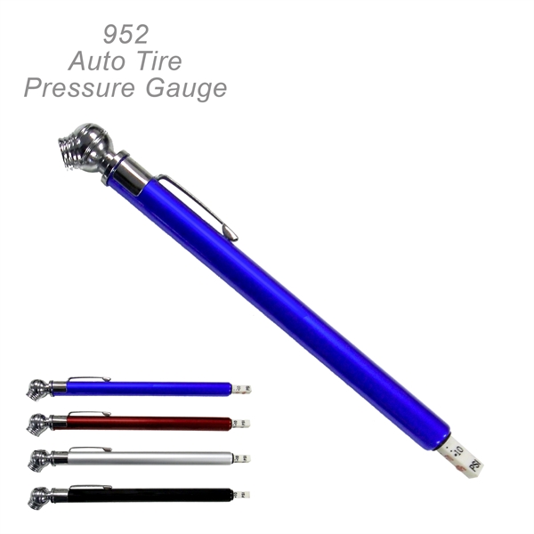 Auto tire pressure gauge, aluminum barrel.- Ready Inventory In New Jersey... from ASI 45100 Chulani Promotional Products, Inc / Competitive Edge Innovations/Chulani