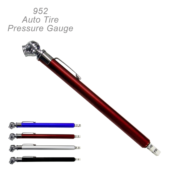 Auto tire pressure gauge, aluminum barrel.- Ready Inventory In New Jersey... from ASI 45100 Chulani Promotional Products, Inc / Competitive Edge Innovations/Chulani
