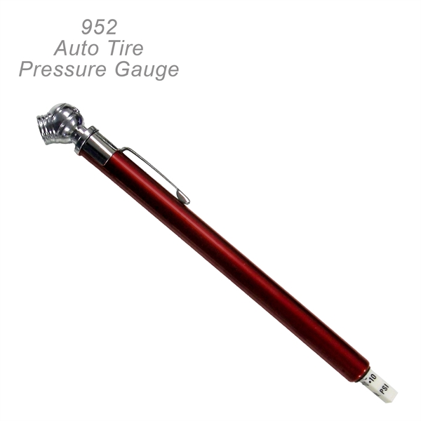 Auto tire pressure gauge, aluminum barrel.- Ready Inventory In New Jersey... from ASI 45100 Chulani Promotional Products, Inc / Competitive Edge Innovations/Chulani