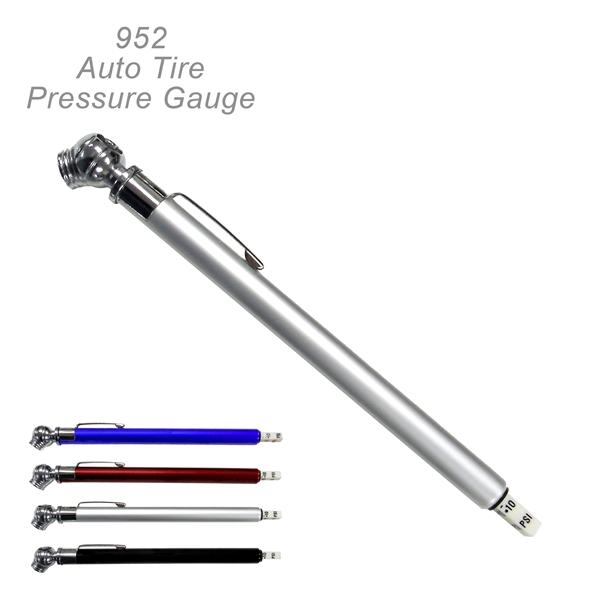 Auto tire pressure gauge, aluminum barrel.- Ready Inventory In New Jersey... from ASI 45100 Chulani Promotional Products, Inc / Competitive Edge Innovations/Chulani