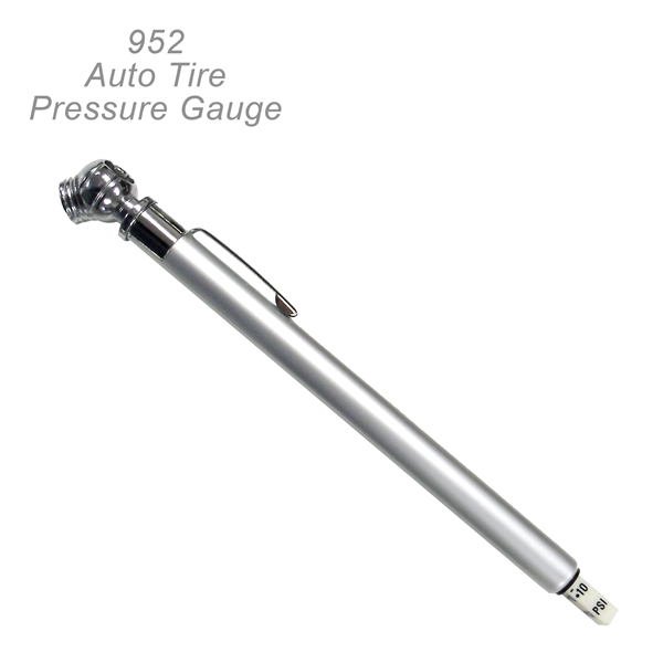 Auto tire pressure gauge, aluminum barrel.- Ready Inventory In New Jersey... from ASI 45100 Chulani Promotional Products, Inc / Competitive Edge Innovations/Chulani
