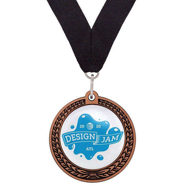 2.5" die cast zinc alloy round medal with wreath border and... from ASI 52263 EMT / EMT EASY