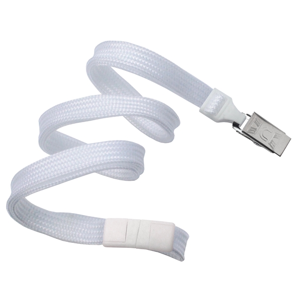 Available Same Day! These blank flat braided polyester lanyards come with... from ASI 79898 Promovision / PROMOVISION
