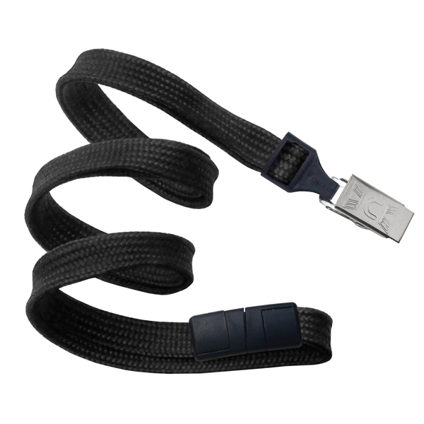 Available Same Day! These blank flat braided polyester lanyards come with... from ASI 79898 Promovision / PROMOVISION