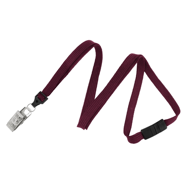 Available Same Day! These blank flat braided polyester lanyards come with... from ASI 79898 Promovision / PROMOVISION