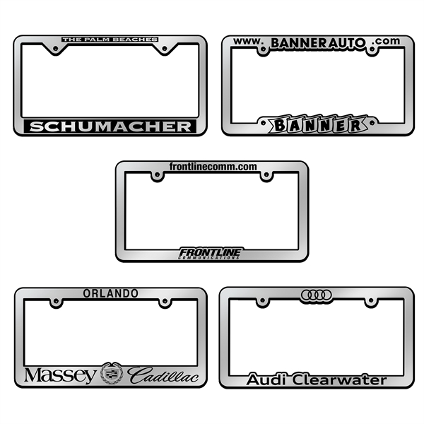 Black, Red, Blue, or Navy Blue License Plate Frame with Face... from ASI 37572 Autoplate