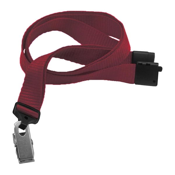 Available Same Day! These blank flat ribbed polyester lanyards come with... from ASI 79898 Promovision / PROMOVISION