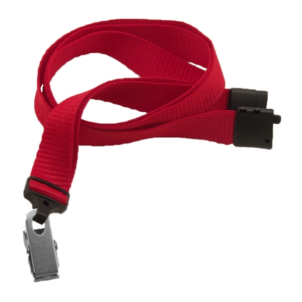 Available Same Day! These blank flat ribbed polyester lanyards come with... from ASI 79898 Promovision / PROMOVISION