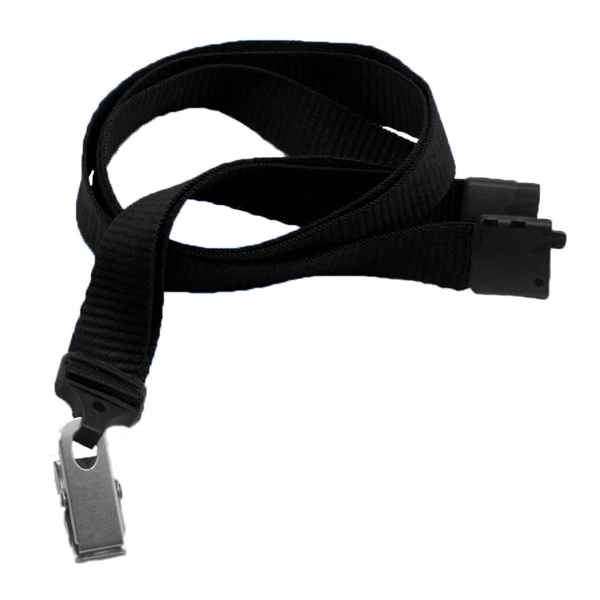 Available Same Day! These blank flat ribbed polyester lanyards come with... from ASI 79898 Promovision / PROMOVISION