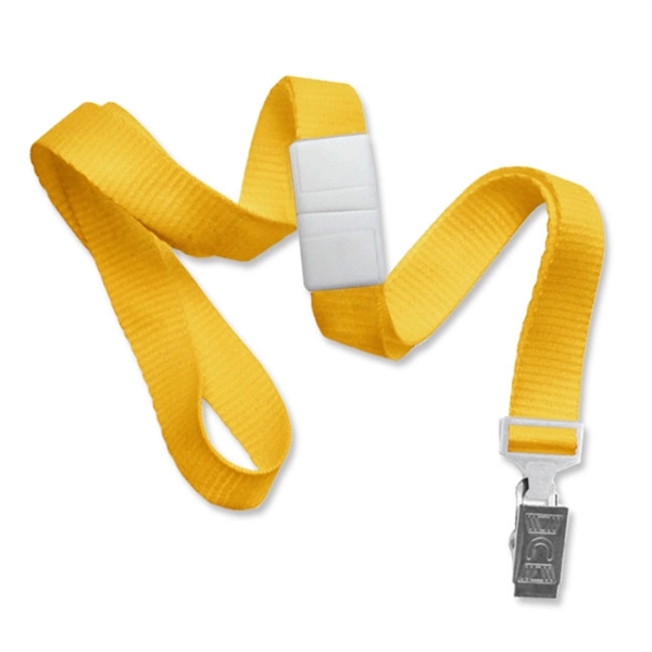 Available Same Day! These blank flat ribbed polyester lanyards come with... from ASI 79898 Promovision / PROMOVISION