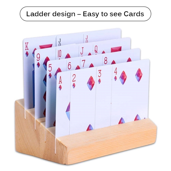Wood playing cards holder... from ASI 72657 Active Life Promo / Apres Ski Ingrain Promo
