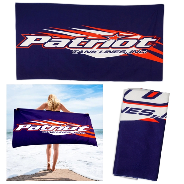 30 X 60 FULL COLOR PLUSH COTTON BEACH TOWEL... from ASI 30208 A P Specialties / AP Specialties