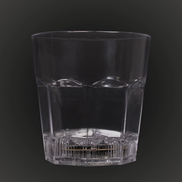 8 oz. clear plastic rocks glass with built-in, flashing multi-colored LED... from ASI 42016 Brighter Promotions Inc