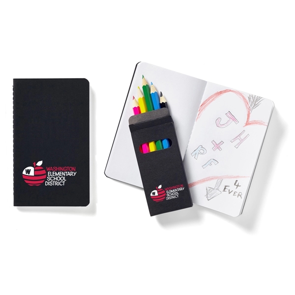 3" x 5" black mini notebook with approx. 30 unlined sheets... from ASI 63549 Jornik Manufacturing Corp / Jornik
