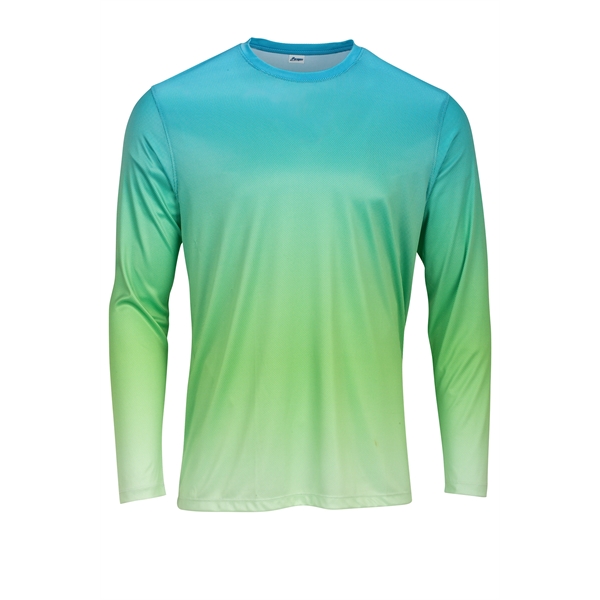 Barbados two colored gradient long sleeve tee with UPF 50+ protection.... from ASI 85988 Century Place Apparel