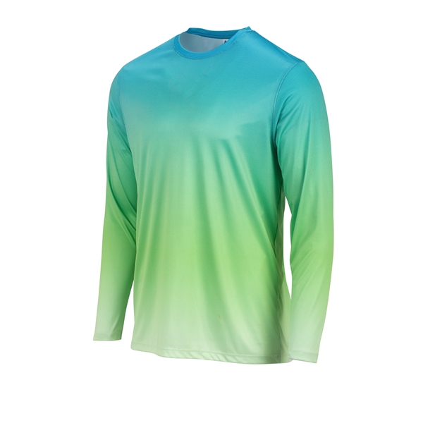 Barbados two colored gradient long sleeve tee with UPF 50+ protection.... from ASI 85988 Century Place Apparel