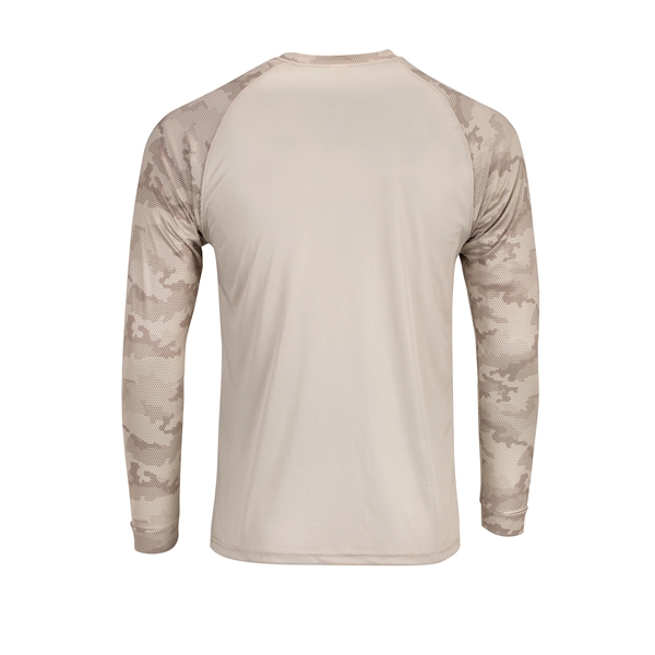 Cayman Hex Camo Performance Long Sleeve Tee with UPF 50+ protection.... from ASI 85988 Century Place Apparel