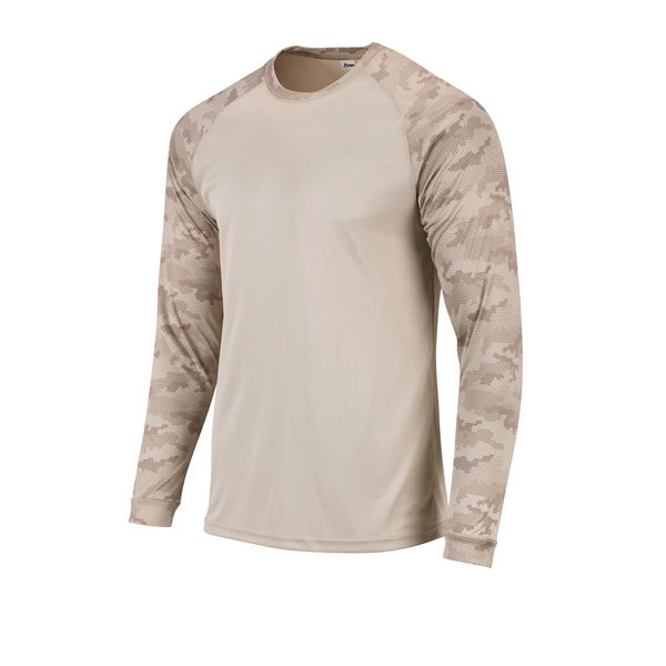Cayman Hex Camo Performance Long Sleeve Tee with UPF 50+ protection.... from ASI 85988 Century Place Apparel