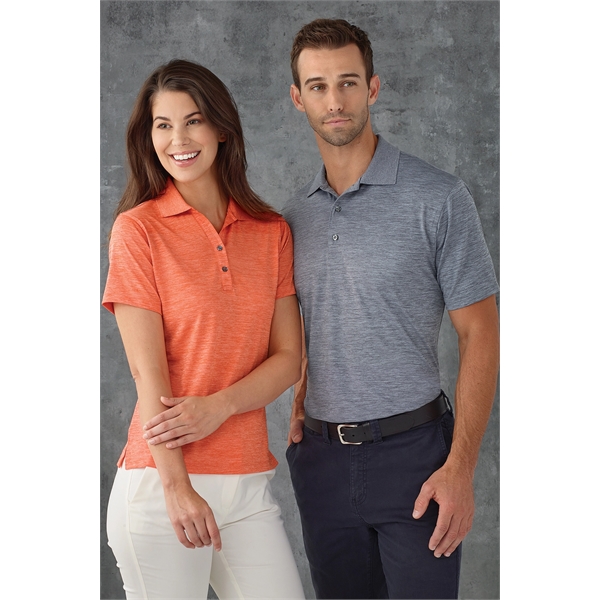 Ladies' Dakota Striated Heather Short Sleeve Polo with SRT-Snag Resistant Technology.... from ASI 85988 Century Place Apparel