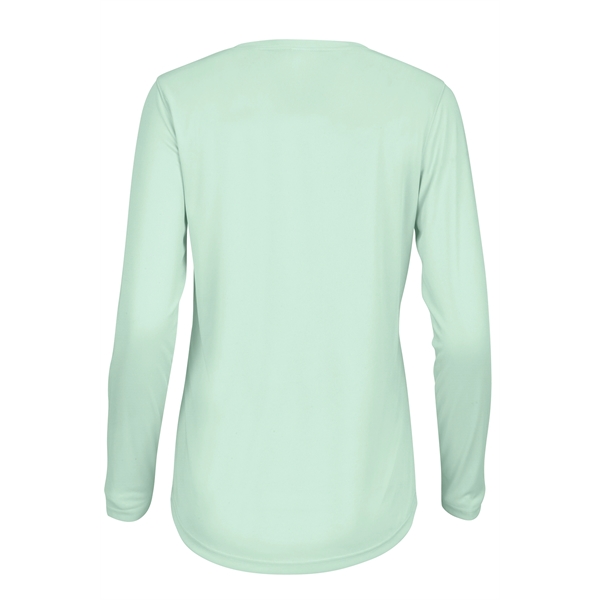 Lady Long Islander Performance Tee that is sublimation friendly.... from ASI 85988 Century Place Apparel