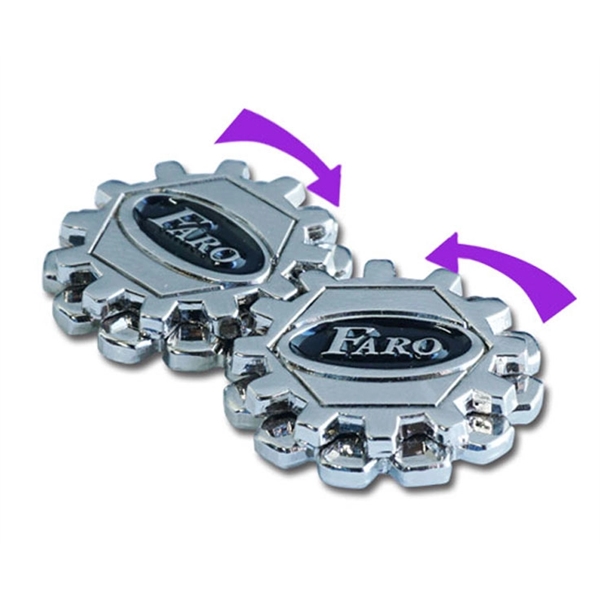 Action Series custom shape spinner lapel pins.... from ASI 53697 Faro Products