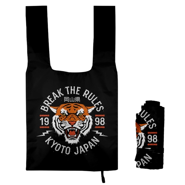 Roll-Up Grocery Tote w/Elastic Tie-Full Color Print All Over... from ASI 67557 LimeLight Ent / Limelight USA