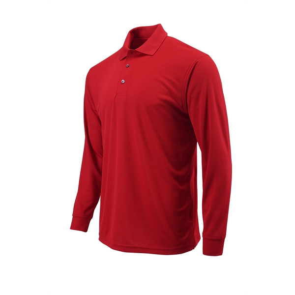 Men's Prescott Performance Long Sleeve Mini Mesh Polo with 30+ UPF... from ASI 85988 Century Place Apparel