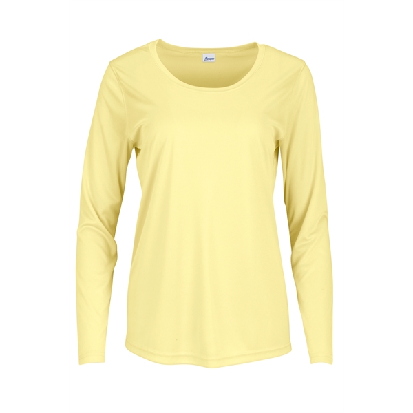 Lady Long Islander Performance Tee that is sublimation friendly.... from ASI 85988 Century Place Apparel