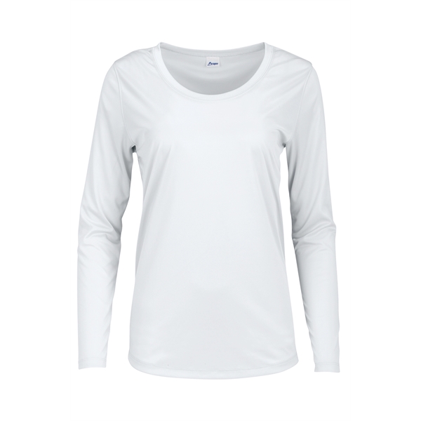 Lady Long Islander Performance Tee that is sublimation friendly.... from ASI 85988 Century Place Apparel